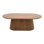 Τραπέζι σαλονιού Aithra  μασίφ ξύλο μάνγκο καρυδί 120x60x42εκ