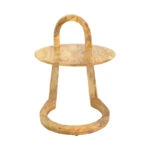 Βοηθητικό τραπέζι Kallos  μασίφ ξύλο μάνγκο σε φυσική απόχρωση 45x45x60εκ