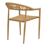 Πολυθρόνα Rayana  στοιβαζόμενη αλουμίνιο - pe rattan σε φυσική απόχρωση 56x61,5x77,5εκ