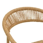 Πολυθρόνα Rayana  στοιβαζόμενη αλουμίνιο - pe rattan σε φυσική απόχρωση 56x61,5x77,5εκ