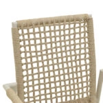 Πολυθρόνα Esence  στοιβαζόμενη αλουμίνιο cappuccino με pe σχοινί σε μπεζ απόχρωση 56x61,5x87,5εκ