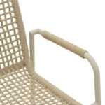 Πολυθρόνα Esence  στοιβαζόμενη αλουμίνιο cappuccino με pe σχοινί σε μπεζ απόχρωση 56x61,5x87,5εκ