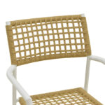 Πολυθρόνα Castal  στοιβαζόμενη μέταλλο σε λευκή -pe σχοινί σε φυσική απόχρωση 53x59x84εκ