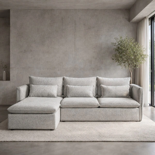 PROUD ΚΑΝΑΠΕΣ ΓΩΝΙΑ ΑΡΙΣΤΕΡΗ ΓΚΡΙ ΑΝΟΙΧΤΟ PUENTE 80 258x180x90