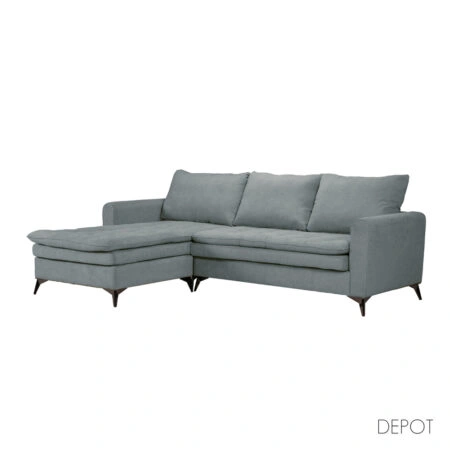 SCANDALO ΚΑΝΑΠΕΣ ΓΩΝΙΑ ΑΝΑΣΤΡΕΨΙΜΗ ΓΚΡΙ ASTI 13 265x188x99cm