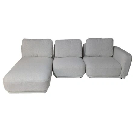 Artekko Cloud Μπεζ Υφασμάτινος Μπουκλέ Πολυμορφικός Γωνιακός Καναπές με 3 Ανεξάρτητα Κομμάτια (98x95x68)cm (80x93x68)cm (92x157x68)cm 3pcs