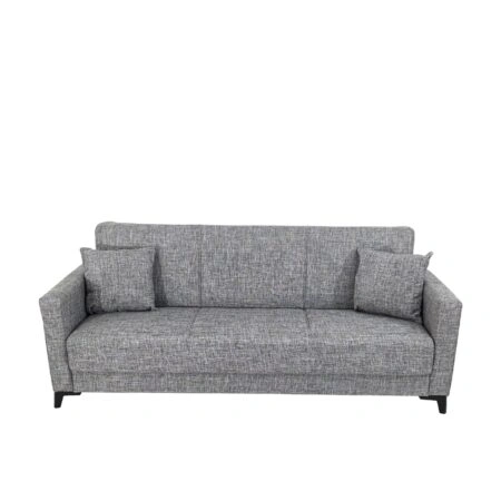 Artekko Pixie Γκρι Τριθέσιος Καναπές Κρεβάτι με Αποθηκευτικό Χώρο (205x80x85)cm Κρεβάτι (180x100x45)cm