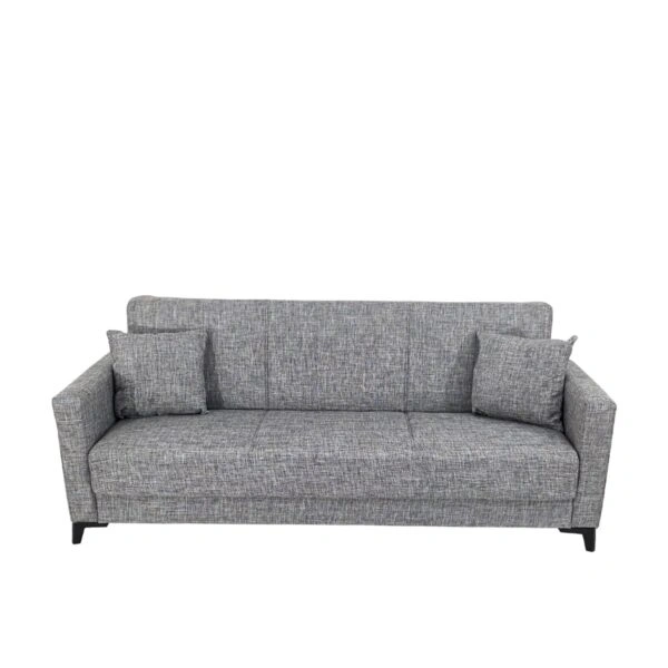 Artekko Pixie Γκρι Τριθέσιος Καναπές Κρεβάτι με Αποθηκευτικό Χώρο (205x80x85)cm Κρεβάτι (180x100x45)cm