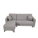 Artekko Pixie Γκρι Τριθέσιος Καναπές Κρεβάτι με Αναστρέψιμη Γωνία και Αποθηκευτικό Χώρο (200x135x85)cm Κρεβάτι (180x100x45)cm