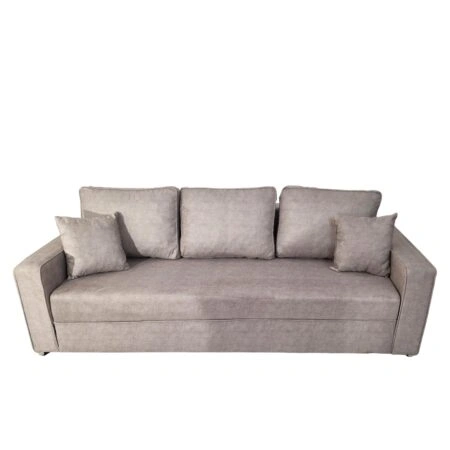 Artekko Flexy Μπεζ Τριθέσιος Καναπές με Αποθηκευτικό Χώρο (235x100x75)cm Κρεβάτι (200x150x45)cm