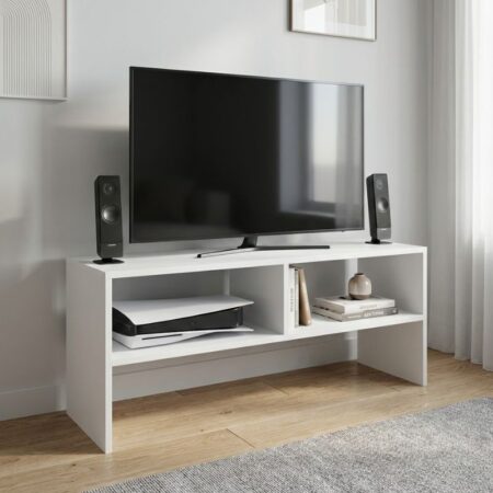 Έπιπλο τηλεόρασης Beirut Megapap χρώμα λευκό 80x30x40εκ.