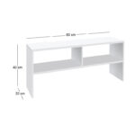 Έπιπλο τηλεόρασης Beirut Megapap χρώμα λευκό 80x30x40εκ.