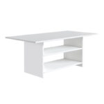 Τραπεζάκι σαλονιού Dallas Megapap χρώμα λευκό 90x50x60εκ.