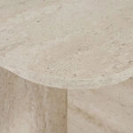 Τραπεζάκι σαλονιού Becaj Megapap χρώμα travertine 120x60x41,4εκ.