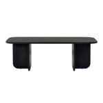 Τραπεζάκι σαλονιού Becaj Megapap χρώμα black wood 120x60x41,4εκ.