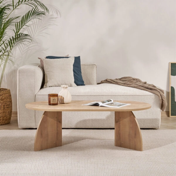 Τραπεζάκι σαλονιού Melina Megapap χρώμα sapphire oak 120x60x40εκ.