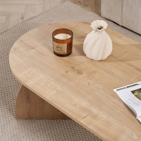 Τραπεζάκι σαλονιού Melina Megapap χρώμα sapphire oak 120x60x40εκ.