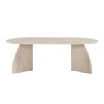Τραπεζάκι σαλονιού Melina Megapap χρώμα travertine 120x60x40εκ.