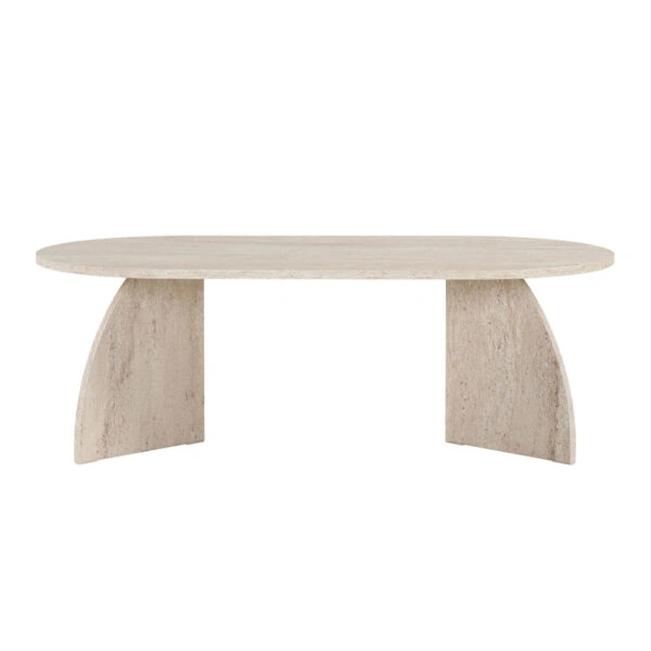 Τραπεζάκι σαλονιού Melina Megapap χρώμα travertine 120x60x40εκ.
