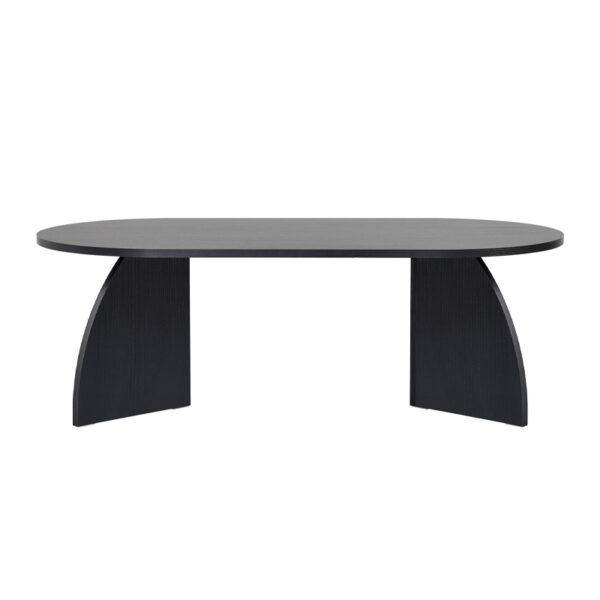 Τραπεζάκι σαλονιού Melina Megapap χρώμα black wood 120x60x40εκ.