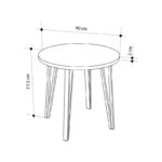 Σετ τραπεζαρία 5τμχ Xana - Nova Megapap χρώμα sepet oak - cappuccino Ø90x77,7εκ.