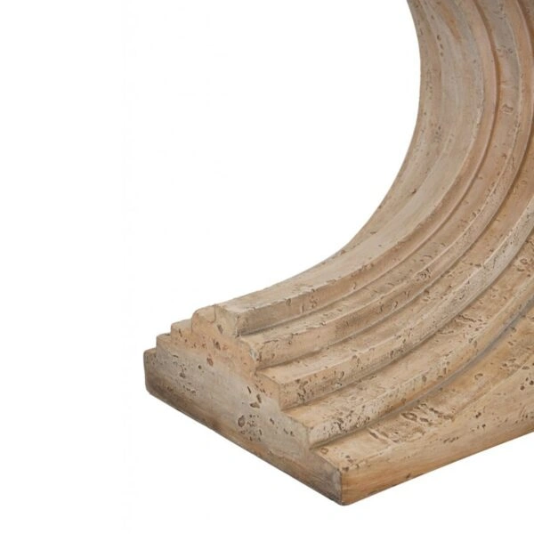 Artekko Arched Μπεζ Βοηθητικό Τραπέζι από Μαγνήσιο (41.5x31x57.5)cm