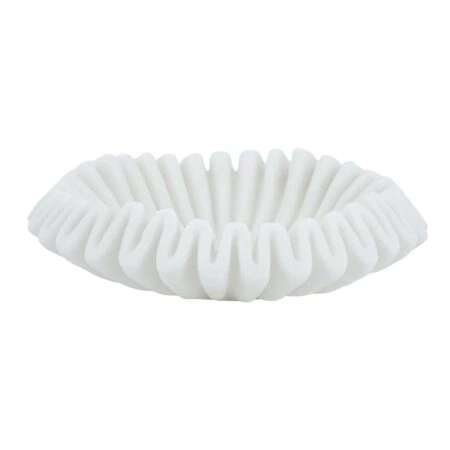 Artekko Coral Λευκό Διακοσμητικό Μπολ Ρητίνης (38x38x14)cm