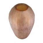 Artekko Frosted Γυάλινο Βάζο σε Πορτοκαλί Απόχρωση (20.3x20.3x33.8)cm