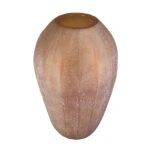 Artekko Frosted Γυάλινο Βάζο σε Πορτοκαλί Απόχρωση (20.3x20.3x33.8)cm