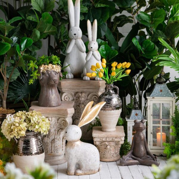 Artekko Animal Καφέ Διακοσμητικός Βάτραχος από Μαγνήσιο (31x17x34)cm