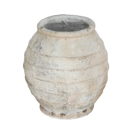 Artekko Antique Μπεζ Βάζο με Παλαίωση από Μαγνήσιο (44.5x44.5x47)cm