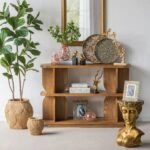 Artekko Aphelios Διάφανο Γυάλινο Βάζο με Πορτοκαλί Λουλούδια (14x14x13)cm