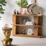 Artekko Aphelios Διάφανο Γυάλινο Βάζο με Πορτοκαλί Λουλούδια (15.2x15.2x23)cm