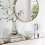 Artekko Twilight Γκρι Γυάλινο Διακοσμητικό Βάζο (15x15x30)cm