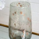 Artekko Twilight Γκρι Γυάλινο Διακοσμητικό Βάζο (15x15x30)cm