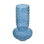 Artekko Glassy Μπλε Γυάλινο Βάζο (21.3x21.3x38.3)cm