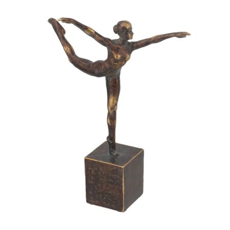 Artekko Figurine Μπρονζέ Διακοσμητικό Ρητίνης με Γυναικεία Φιγούρα (21x8x28)cm