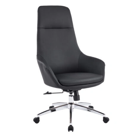 ΚΑΡΕΚΛΑ ΓΡΑΦΕΙΟΥ BEKKER HM18359.01 ΜΑΥΡΟ PU ΔΕΡΜΑ--ΒΑΣΗ ΧΡΩΜΙΟΥ 67x67x126Υεκ