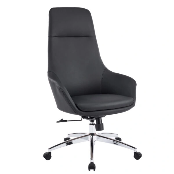 ΚΑΡΕΚΛΑ ΓΡΑΦΕΙΟΥ BEKKER HM18359.01 ΜΑΥΡΟ PU ΔΕΡΜΑ--ΒΑΣΗ ΧΡΩΜΙΟΥ 67x67x126Υεκ