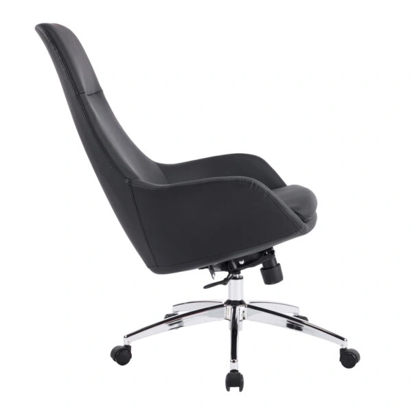 ΚΑΡΕΚΛΑ ΓΡΑΦΕΙΟΥ BEKKER HM18359.01 ΜΑΥΡΟ PU ΔΕΡΜΑ--ΒΑΣΗ ΧΡΩΜΙΟΥ 67x67x126Υεκ