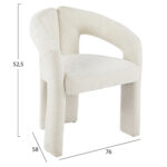 ΠΟΛΥΘΡΟΝΑ ΤΡΑΠΕΖΑΡΙΑΣ NEZA HM18362.02 ΕΚΡΟΥ ΥΦΑΣΜΑ 64x50x76,5Υ εκ.