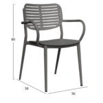 ΠΟΛΥΘΡΟΝΑ ΤΡΑΠΕΖΑΡΙΑΣ HILLIARD HM6644.01 ΑΛΟΥΜΙΝΙΟ ΣΕ ΓΚΡΙ 56x58x80Υεκ