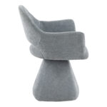 ΠΟΛΥΘΡΟΝΑ ΤΡΑΠΕΖΑΡΙΑΣ ΠΕΡΙΣΤΡΕΦΟΜΕΝΗ SIMA HM18360.01 ΓΚΡΙ ΥΦΑΣΜΑ 64x61x84,5Υεκ