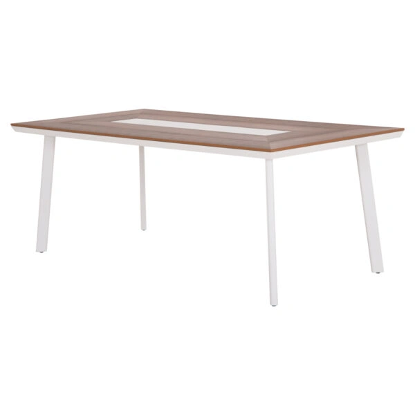 ΤΡΑΠΕΖΙ ΑΛΟΥΜΙΝΙΟΥ TABER ΜΕ POLYWOOD 200X100 ΛΕΥΚΟ HM5131.11