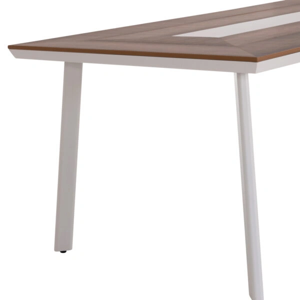 ΤΡΑΠΕΖΙ ΑΛΟΥΜΙΝΙΟΥ TABER ΜΕ POLYWOOD 200X100 ΛΕΥΚΟ HM5131.11