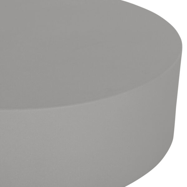 ΤΡΑΠΕΖΙ ΜΕΣΗΣ ΣΤΡΟΓΓΥΛΟ KYOKO HM6579.01 ΓΚΡΙ FIBER CEMENT Φ90x34Υεκ.