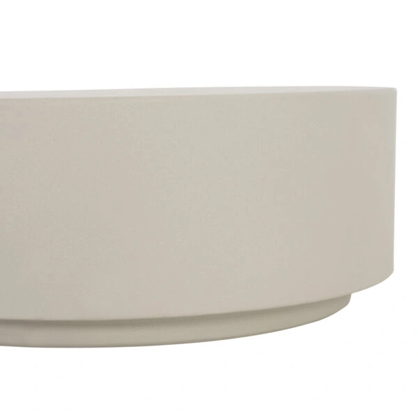 ΤΡΑΠΕΖΙ ΜΕΣΗΣ ΣΤΡΟΓΓΥΛΟ KYOKO HM6579.02 ΜΠΕΖ FIBER CEMENT Φ90x34Υεκ.