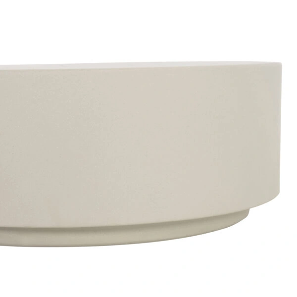 ΤΡΑΠΕΖΙ ΜΕΣΗΣ ΣΤΡΟΓΓΥΛΟ KYOKO HM6579.02 ΜΠΕΖ FIBER CEMENT Φ90x34Υεκ.