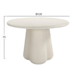 ΤΡΑΠΕΖΙ ΤΡΑΠΕΖΑΡΙΑΣ ΣΤΡΟΓΓΥΛΟ NAYU HM6583.02 ΜΠΕΖ FIBER CEMENT Φ120x75Υεκ