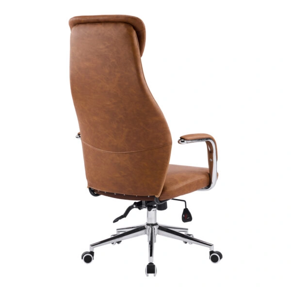 Καρέκλα γραφείου διευθυντή Ferka  καφέ pu 64x71x120-128εκ